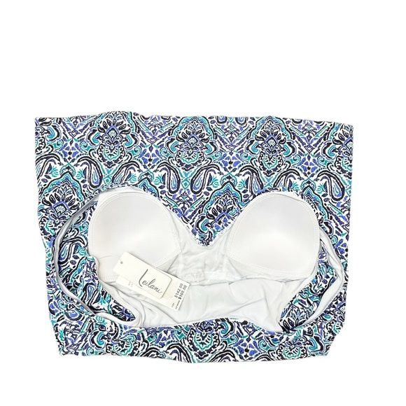 Leilani Swim Dress One Piece Blue Patterned Women’s Sz 6 NWT - Picture 3 of 10